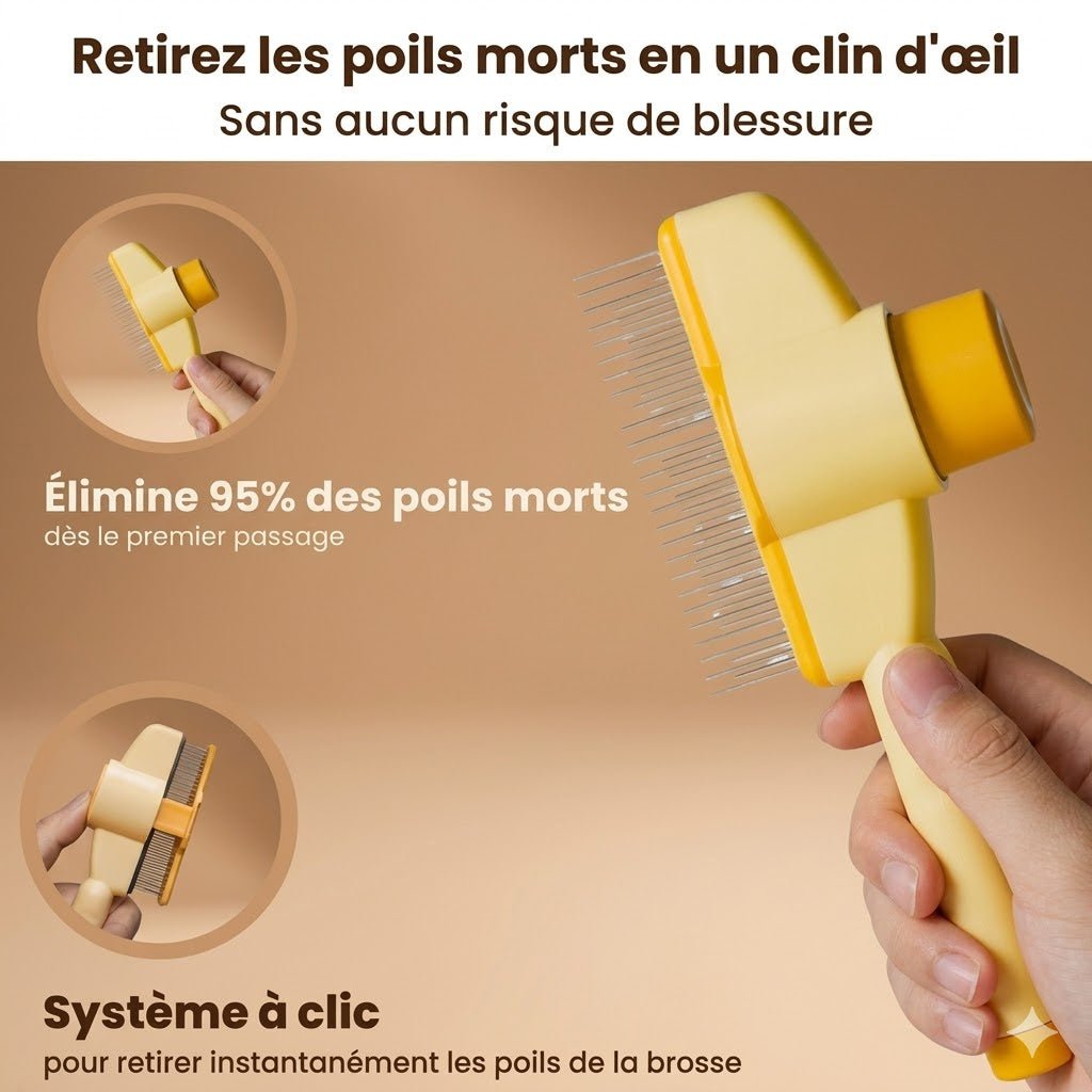 Brosse anti-poil pour chat