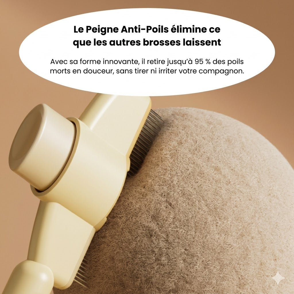 Brosse anti-poil pour chat